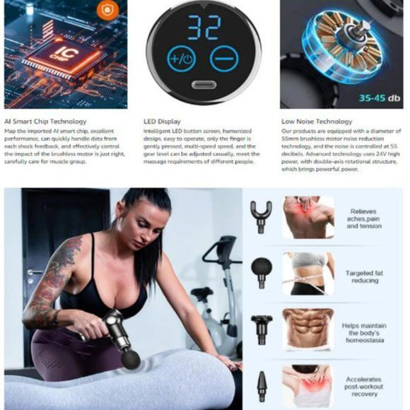 32 Speed Deep Tissue Massage Gun | Percussion Muscle Massager For Pain Relief - Picture 3 of 5